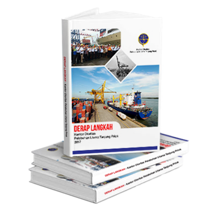mockup-buku otoritas pelabuhan - tj Priok Desain dan layout Buku laporan kinerja
